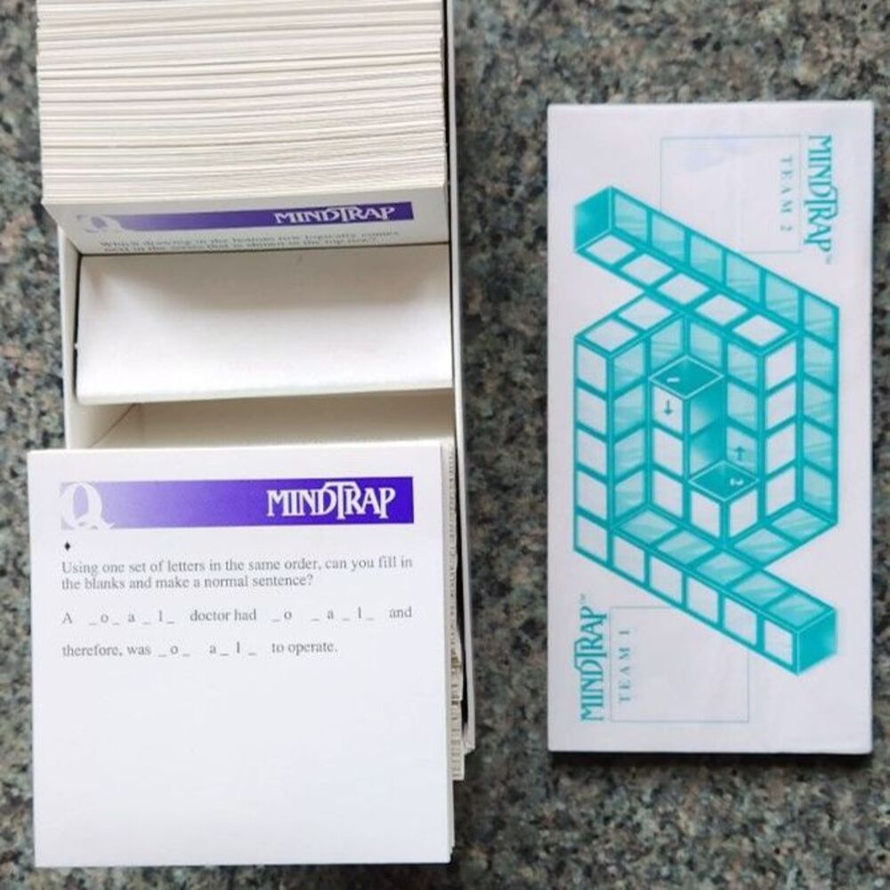 1991 Vintage MindTrap Card Game Will Challenge the Way You Think Ages 12 and Up - Picture 7 of 11
